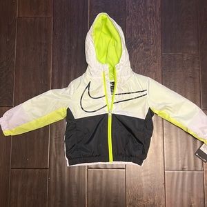 NWT Toddler Boys Black and White Nike Volt Jacket with fleece lining!